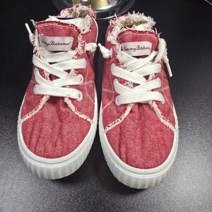 Tommy Bahama  Red Canvas Sneakers Women's Size 6.5